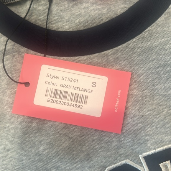 Edikted long sleeve grey Boston Tee - Picture 2 of 2